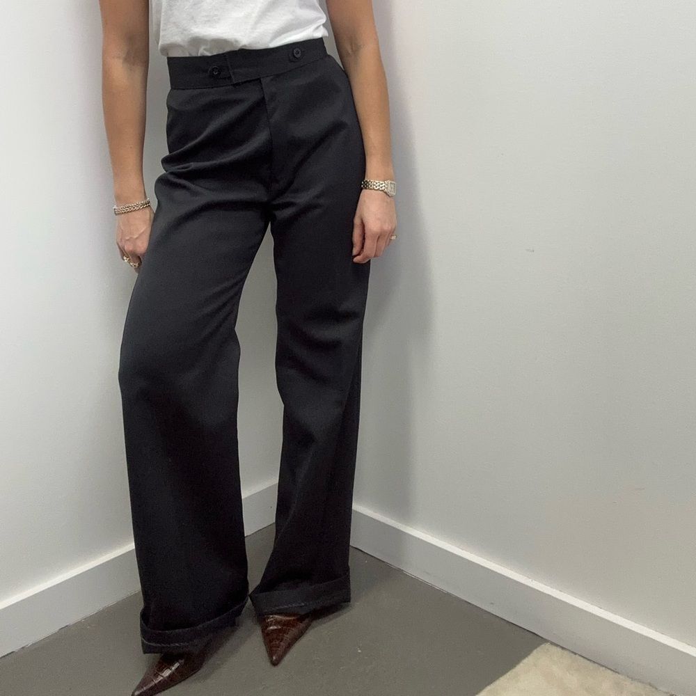 Vintage Big E Levi’s 60’s Black High Rise Wide Leg Trouser Dress Pants Size 27